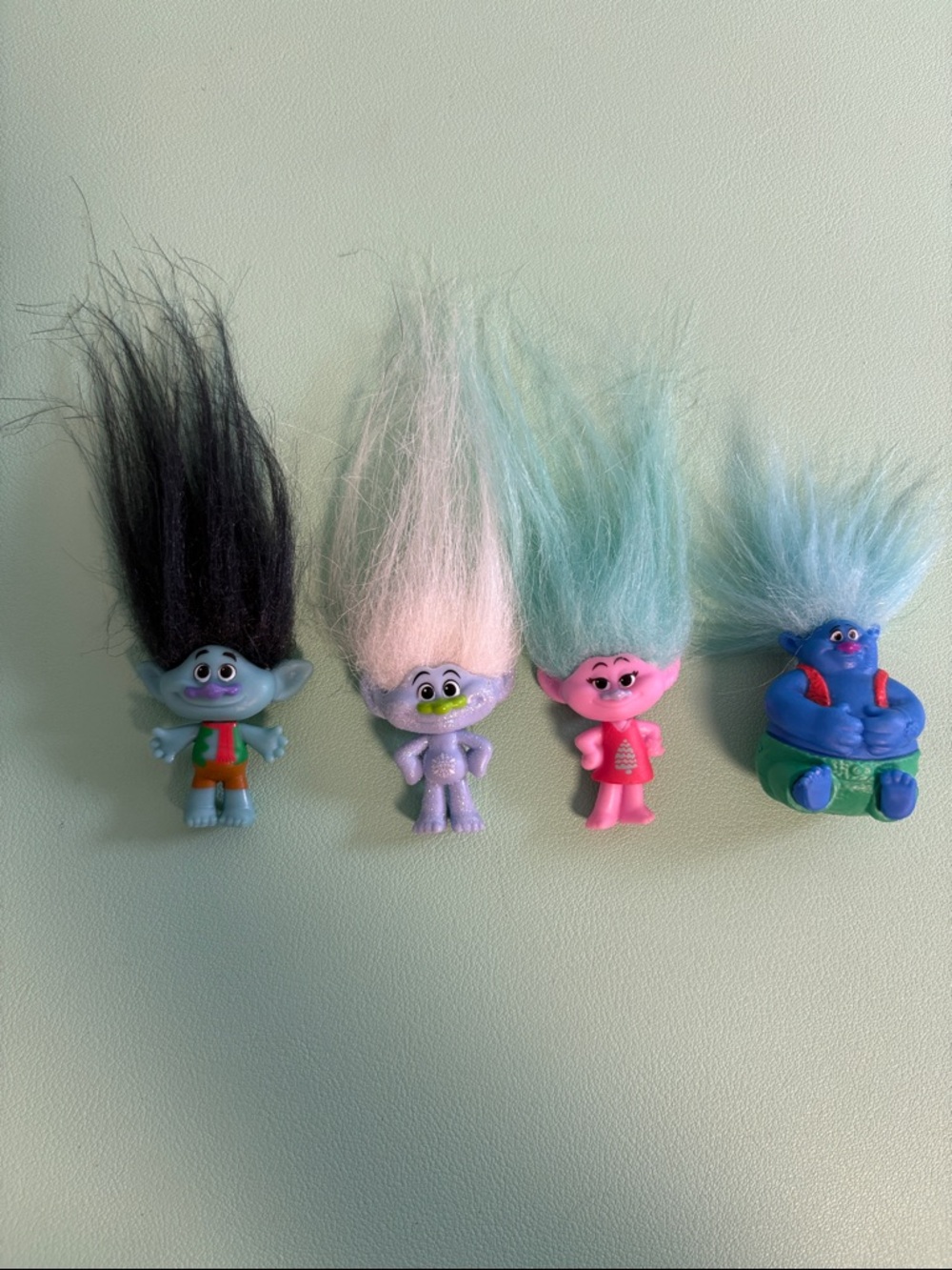 DreamWorks Trolls Miniature Figurines Lot of 4, Troll Characters, Kids Toys
